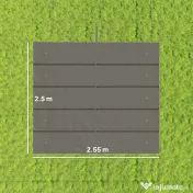 Outsunny Tettuccio di Ricambio per Gazebo 3x3 m con 10 Fori di Drenaggio Grigio | Aosom Romania 