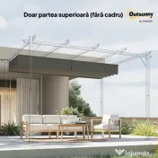 Outsunny Tettuccio di Ricambio per Gazebo 3x3 m con 10 Fori di Drenaggio Grigio | Aosom Romania 
