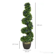 HOMCOM Set de Două Plante Artificiale Lavandă 90cm | Aosom Romania