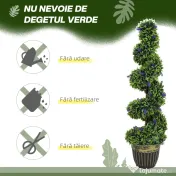 HOMCOM Set de Două Plante Artificiale Lavandă 90cm | Aosom Romania