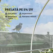 Outsunny Acoperiș pentru Seră 6x10m din PP Anti UV și Impermeabil Transparent | Aosom Romania