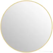 HOMCOM Oglindă Rotundă pentru Baie, din Sticlă și Oțel, Ø70x2.5 cm, culoare Auriu | Aosom Romania