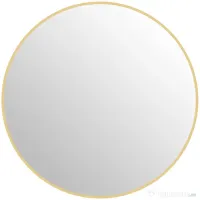 HOMCOM Oglindă Rotundă pentru Baie, din Sticlă și Oțel, Ø70x2.5 cm, culoare Auriu | Aosom Romania