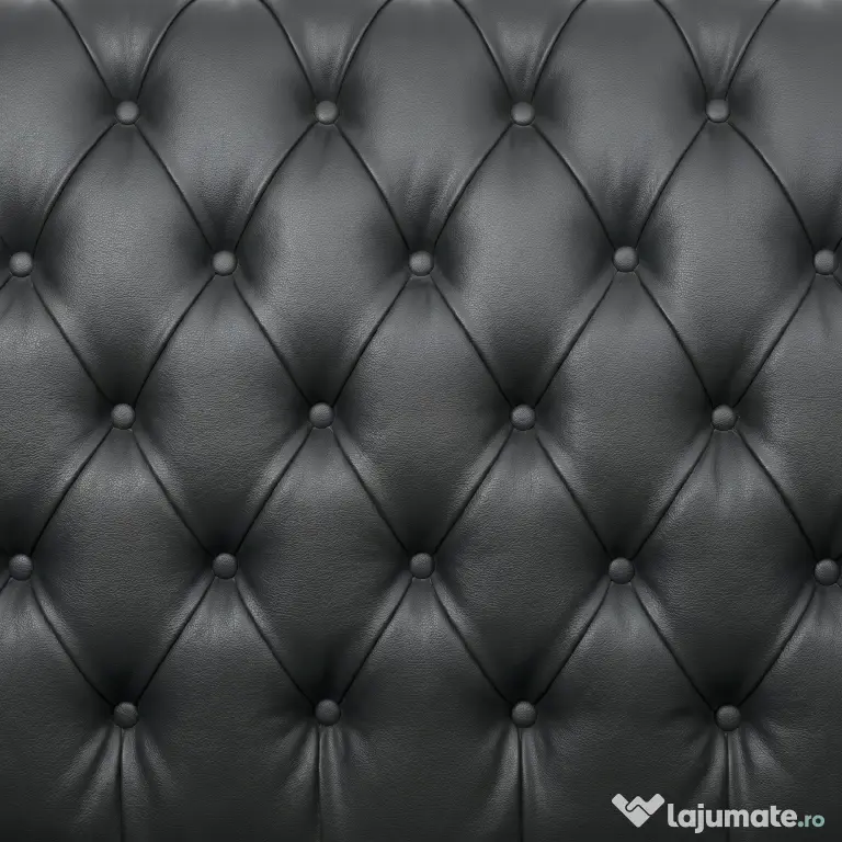 HOMCOM Fotoliu Decorativ Tapițat cu Butoni Decorativi și Picioare din Lemn, 105x86x79 cm, Negru | Aosom Romania