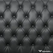 HOMCOM Fotoliu Decorativ Tapițat cu Butoni Decorativi și Picioare din Lemn, 105x86x79 cm, Negru | Aosom Romania 