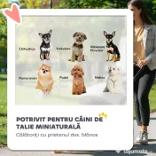 PawHut Cărucior Pliabil pentru Câini cu Lese, Geantă de Depozitare și Suport pentru Pahare, 76x44x103 cm, Verde | Aosom Romania 