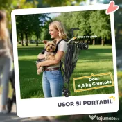 PawHut Cărucior Pliabil pentru Câini cu Lese, Geantă de Depozitare și Suport pentru Pahare, 76x44x103 cm, Verde | Aosom Romania 