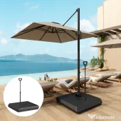 Outsunny Bază pentru Umbrelă de Soare cu Sistem de Umplere, Roți Ajustabile și Mâner Reglabil, 95x95x117 cm, Negru | Aosom Romania 