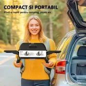 Outsunny Grătar pe Gaz Portabil cu 2 Arzătoare și Capac cu Termometru, Negru | Aosom Romania 