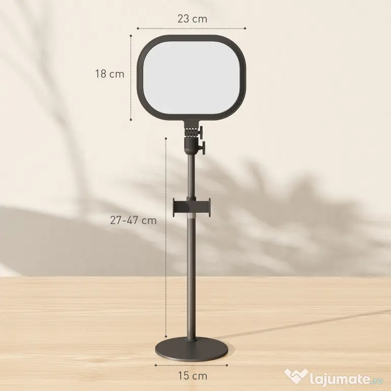HOMCOM Lampă LED reglabilă: 5 culori, 10 niveluri, memorie – birou/dormitor. | Aosom Romania