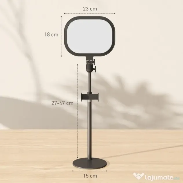 HOMCOM Lampă LED reglabilă: 5 culori, 10 niveluri, memorie – birou/dormitor. | Aosom Romania