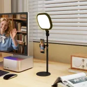 HOMCOM Lampă LED reglabilă: 5 culori, 10 niveluri, memorie – birou/dormitor. 