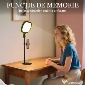 HOMCOM Lampă LED reglabilă: 5 culori, 10 niveluri, memorie – birou/dormitor. 