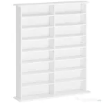 HOMCOM Mobilier Bibliotecă cu 16 Rafturi pentru 720 CD-uri din Lemn 106.5x24x126.3 cm Negru