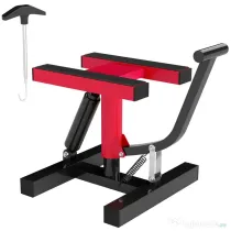 HOMCOM Cric Elevator Moto din Oțel, Capacitate 150 kg, Înălțime Reglabilă