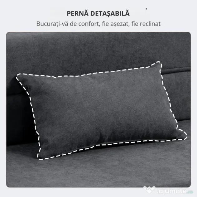 HOMCOM Fotoliu Pat Single Pliabil Modern, Fotoliu de Podea Compact Convertibil în Șezlong și Saltea, Pat pentru Living, Cameră de zi și Birou, 80x80x64 cm, Gri Închis | Aosom Romania