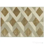 HOMCOM Covor Modern pentru Living și Sufragerie, Hipoalergenic și Lavabil cu Efect 3D, 230x160 cm, Galben