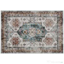 HOMCOM Covor Vintage Antiderapant și Lavabil cu Fir Scurt 230x160cm Multicolor | Aosom Romania