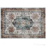 HOMCOM Covor Vintage Antiderapant și Lavabil cu Fir Scurt pentru Living și Dormitor, 230x160 cm, Multicolor