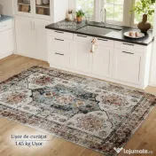 HOMCOM Covor Vintage Antiderapant și Lavabil cu Fir Scurt pentru Living și Dormitor, 230x160 cm, Multicolor