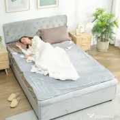 HOMCOM Pătură Electrică 160x140 cm cu 5 Nivele de Căldură și 2 Telecomenzi, din Pile și Poliester, Gri