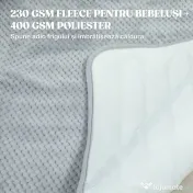 HOMCOM Pătură Electrică 160x140 cm cu 5 Nivele de Căldură și 2 Telecomenzi, din Pile și Poliester, Gri
