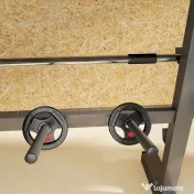 SPORTNOW Set Discuri de 5kg cu gaură de 5cm și trei mânere, din oțel și plastic negru | Aosom Romania