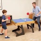 SPORTNOW Masă de Joc 13 în 1 Pliabilă cu Fotbal de Masă, Ping Pong, Hochei, Biliard, Șah și Altele, Nuc 