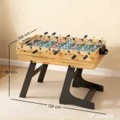 SPORTNOW Masă de Joc 13 în 1 Pliabilă cu Fotbal de Masă, Ping Pong, Hochei, Biliard, Șah și Altele, Nuc 