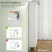 Dulap Îngust HOMCOM pentru Încălțăminte cu 4 Sertare Rabatabile, Dulap Subțire pentru Depozitarea Încălțămintei cu Rafturi Reglabile pentru Hol, Capacitate 24–32 Perechi, Alb | Aosom Romania