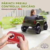 AIYAPLAY Auto Electric pentru Copii TOYOTA Land Cruiser 12V cu Telecomandă, Vârsta 3-8 Ani, Verde | Aosom Romania