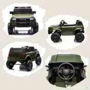 AIYAPLAY Auto Electric pentru Copii TOYOTA Land Cruiser 12V cu Telecomandă, Vârsta 3-8 Ani, Verde | Aosom Romania