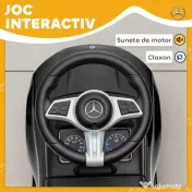 AIYAPLAY Mașinuță Electrică pentru Copii Licență Mercedes Benz cu Claxon și Spațiu Portaoggetti, 65x28x39 cm, Negru | Aosom Romania 