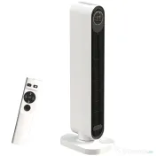 HOMCOM Aerotermă din ABS de 2000W cu telecomandă, oscilație și timer, 30x22x82.5 cm, alb 