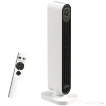 HOMCOM Aerotermă din ABS de 2000W cu telecomandă, oscilație și timer, 30x22x82.5 cm, alb