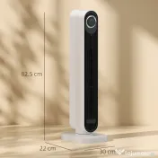 HOMCOM Aerotermă din ABS de 2000W cu telecomandă, oscilație și timer, 30x22x82.5 cm, alb 