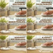 HOMCOM Set Masă Rotundă de Dining cu 4 Scaune Economisitor de Spațiu în Lemn și Metal Stil Industrial | Aosom Romania 