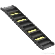 PawHut Rampă Pliabilă pentru Câini pentru Mașini și Paturi Înalte, Scară Portabilă cu 10 Trepte Antiderapante, Ușoară, Suportă Până la 68 kg, Negru | Aosom Romania