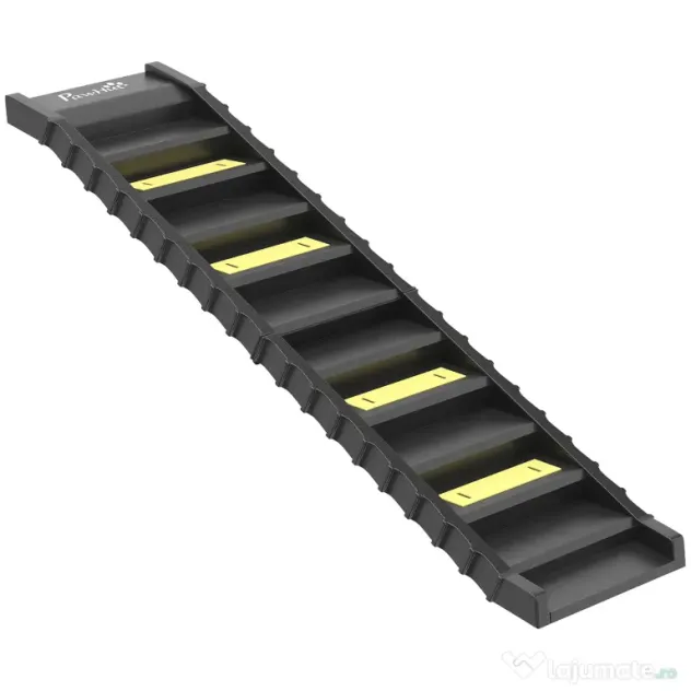 PawHut Rampă Pliabilă pentru Câini pentru Mașini și Paturi Înalte, Scară Portabilă cu 10 Trepte Antiderapante, Ușoară, Suportă Până la 68 kg, Negru | Aosom Romania