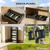 PawHut Rampă Pliabilă pentru Câini pentru Mașini și Paturi Înalte, Scară Portabilă cu 10 Trepte Antiderapante, Ușoară, Suportă Până la 68 kg, Negru | Aosom Romania 
