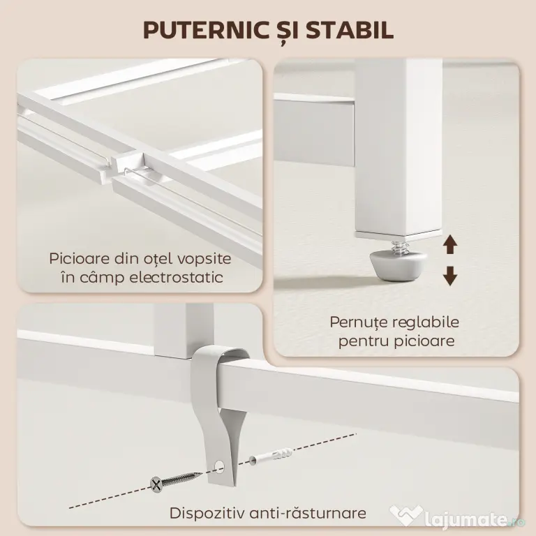 HOMCOM Masă Pliabilă Economisitoare de Spațiu cu Suport Detasabil pentru Monitor, 100x48x87,5 cm, Masă Portabilă pentru Birou, Casă și Studio, Culoare Lemn | Aosom Romania