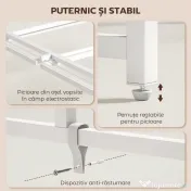HOMCOM Masă Pliabilă Economisitoare de Spațiu cu Suport Detasabil pentru Monitor, 100x48x87,5 cm, Masă Portabilă pentru Birou, Casă și Studio, Culoare Lemn | Aosom Romania 