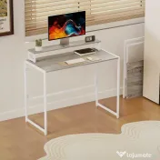 HOMCOM Masă Pliabilă Economisitoare de Spațiu cu Suport Detasabil pentru Monitor, 100x48x87,5 cm, Masă Portabilă pentru Birou, Casă și Studio, Culoare Lemn | Aosom Romania 