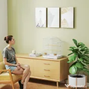 PawHut Colivie pentru Păsări cu 4 Uși, 2 Boluri, 2 Stinghii și Tavă Detașabilă, Volieră din Metal și Plastic, 47,5x36x54,5 cm, Alb | Aosom Romania 