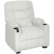 HOMCOM Fotoliu Relax Electric Reclinabil 150° cu Suport pentru Picioare, Funcție Memorie, Telecomandă, din Catifea, Crem | Aosom Romania 