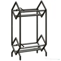 HOMCOM Organizator CD-uri pentru 50 CD-uri, Organizator Viniluri 2 Niveluri din Metal pentru DVD-uri, Cărți, Albume, Negru | Aosom Romania