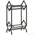 HOMCOM Organizator CD-uri pentru 50 CD-uri, Organizator Viniluri 2 Niveluri din Metal pentru DVD-uri, Cărți, Albume, Negru