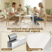 HOMCOM masă pliabilă compactă transformabilă lemn oțel modernă | Aosom Romania 