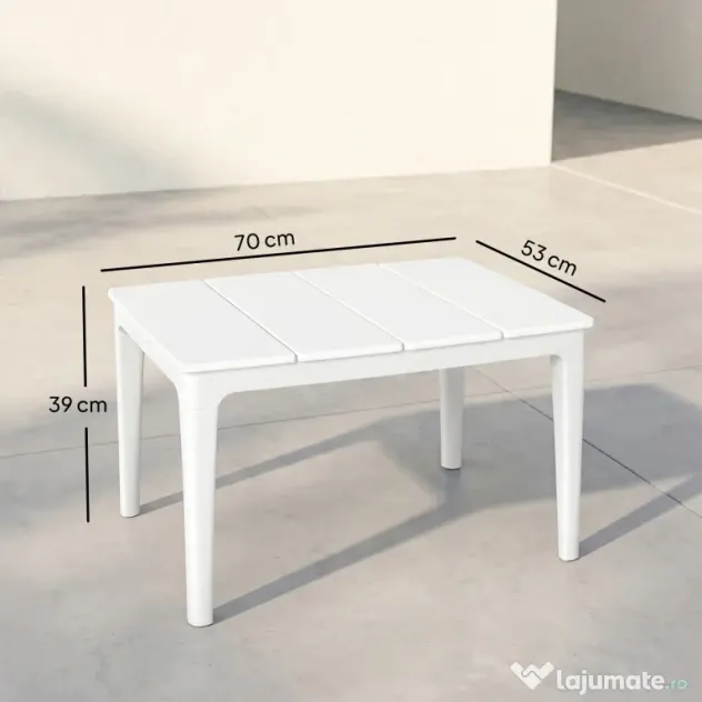 Outsunny Măsuță de Cafea, Măsuță Joasă din Rășină | Aosom Romania