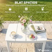 Outsunny Măsuță de Cafea, Măsuță Joasă din Rășină | Aosom Romania 